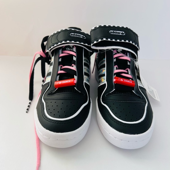 NEW RARE Adidas Forum Plus I Love Dance Black White Silver FY5225 - Picture 4 of 10